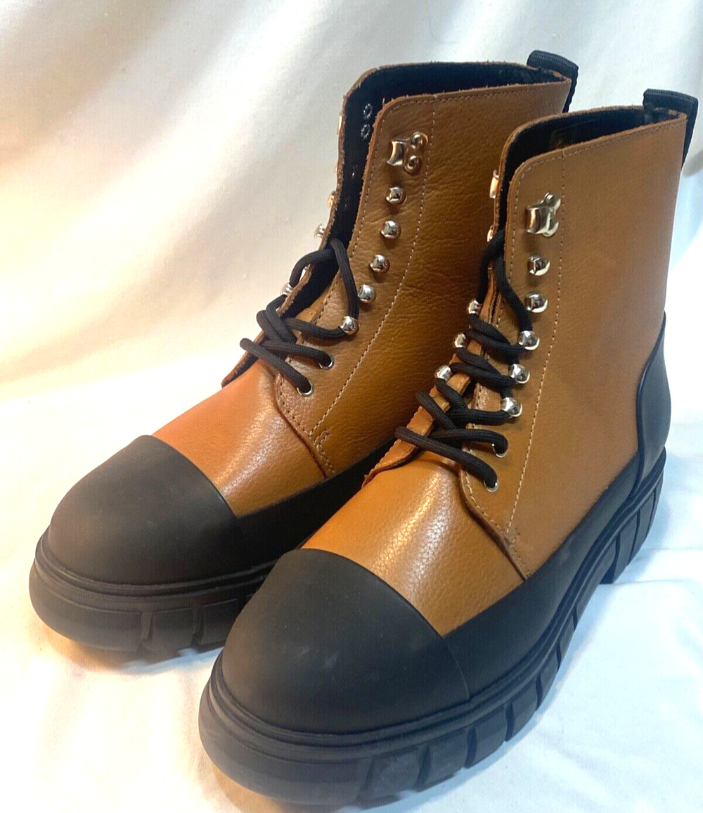 Shoe The Bear Free People Boots Brown Leather Lace Up Women’s Size 41